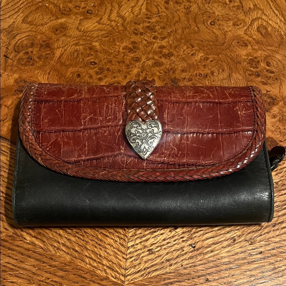 Brighton Brown and Black Leather Wallet
